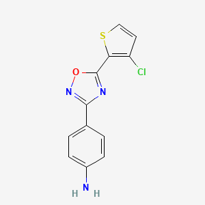 3-(4-Aminophenyl)-5-(3-chloro-thiophen-2-yl)-[1,2,4]-oxadiazole