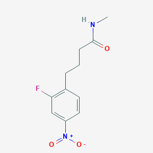 molecular formula C11H13FN2O3 B8445468 4-(2-fluoro-4-nitrophenyl)-N-methylbutanamide 