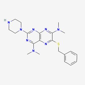 4,7-Pteridinediamine, N,N,N',N'-tetramethyl-6-((phenylmethyl)thio)-2-(1-piperazinyl)-