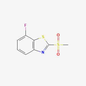 molecular formula C8H6FNO2S2 B8445515 7-Fluoro-2-methylsulfonyl-1,3-benzothiazole 