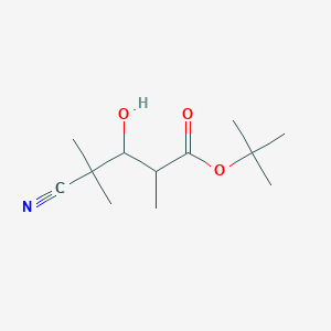 Tert-butyl 4-cyano-2,4-dimethyl-3-hydroxypentanoate