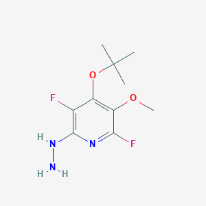molecular formula C10H15F2N3O2 B8445533 (4-Tert-butoxy-3,6-difluoro-5-methoxypyridin-2-yl)hydrazine 