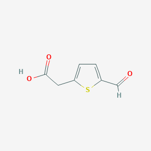 molecular formula C7H6O3S B8445567 5-Carboxymethyl-2-thiophene carboxaldehyde 