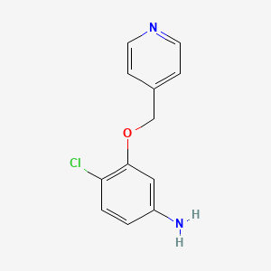 molecular formula C12H11ClN2O B8445608 4-Chloro-3-(pyridin-4-ylmethoxy)-phenylamine 