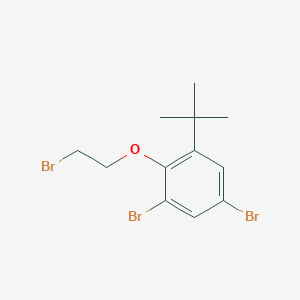 molecular formula C12H15Br3O B8445641 1,5-Dibromo-(2-bromoethoxy)-3-tert-butylbenzene 