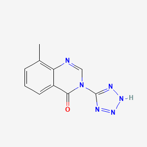 molecular formula C10H8N6O B8445642 8-methyl-3-(1H-tetrazol-5-yl)-4(3H)-quinazolinone 