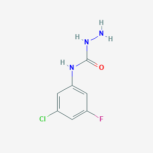 molecular formula C7H7ClFN3O B8445662 4-(3-Chloro-5-fluorophenyl)semicarbazide 