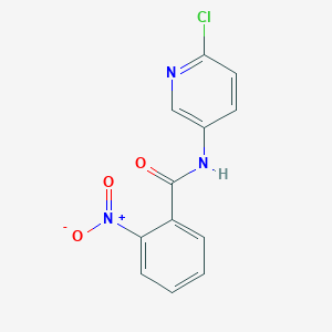 molecular formula C12H8ClN3O3 B8445669 N-(6-chloropyridin-3-yl)-2-nitrobenzamide CAS No. 280771-62-2