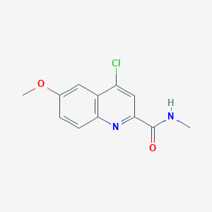 molecular formula C12H11ClN2O2 B8445687 4-chloro-6-methoxy-N-methyl-2-quinoline carboxamide 