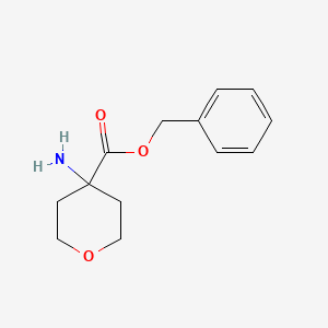 molecular formula C13H17NO3 B8445713 4-Aminotetrahydropyran-4-carboxylic acid benzyl ester 