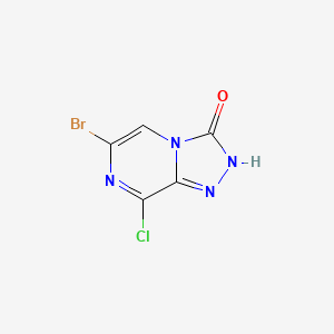 molecular formula C5H2BrClN4O B8445725 6-bromo-8-chloro-2H-[1,2,4]triazolo[4,3-a]pyrazin-3-one CAS No. 850421-09-9