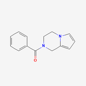 molecular formula C14H14N2O B8445742 2-Benzoyl-1,2,3,4-Tetrahydropyrrolo-[1,2-a]-Pyrazine 