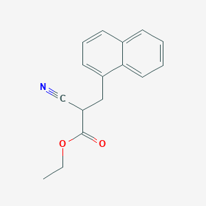 molecular formula C16H15NO2 B8445769 2-Cyano-3-(1-naphthyl)propionic acid ethyl ester 