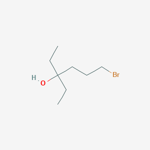 molecular formula C8H17BrO B8445784 6-Bromo-3-ethyl-3-hexanol 