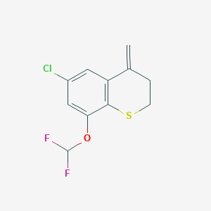molecular formula C11H9ClF2OS B8445824 6-Chloro-8-difluoromethoxy-4-methylenethiochromane 