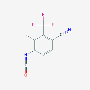 molecular formula C10H5F3N2O B8445853 4-Cyano-2-methyl-3-trifluoromethylphenyl isocyanate 