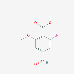 molecular formula C10H9FO4 B8445884 Methyl 2-fluoro-4-formyl-6-methoxybenzoate 