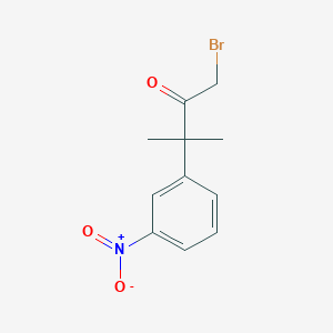 molecular formula C11H12BrNO3 B8445912 1-Bromo-3-methyl-3-(3-nitro-phenyl)-butan-2-one 