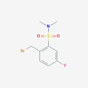 molecular formula C9H11BrFNO2S B8445917 2-(bromomethyl)-5-fluoro-N,N-dimethylbenzenesulfonamide 