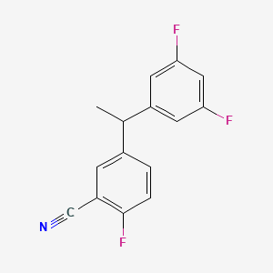 5-[1-(3,5-Difluoro-phenyl)-ethyl]-2-fluoro-benzonitrile