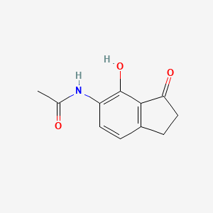 molecular formula C11H11NO3 B8445954 N-(4-Hydroxy-3-oxo-2,3-dihydro-1H-inden-5-yl)acetamide 