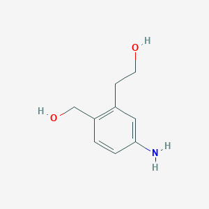 molecular formula C9H13NO2 B8445961 2-(5-Amino-2-hydroxymethylphenyl)-ethanol 