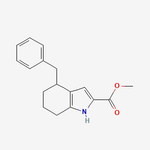 molecular formula C17H19NO2 B8445971 methyl 4-benzyl-4,5,6,7-tetrahydro-1H-indole-2-carboxylate 