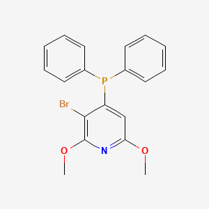 molecular formula C19H17BrNO2P B8445989 2,6-Dimethoxy-3-bromo-4-(diphenylphosphino)pyridine 