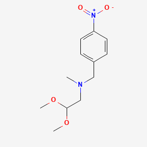 molecular formula C12H18N2O4 B8445993 N-methyl-N-(4-nitrophenylmethyl)-2,2-dimethoxy-ethylamine 