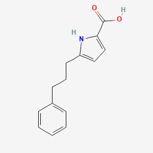 molecular formula C14H15NO2 B8445998 5-(3-phenylpropyl)-1H-pyrrole-2-carboxylic acid 