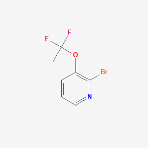 molecular formula C7H6BrF2NO B8446025 Pyridine, 2-bromo-3-(1,1-difluoroethoxy)- 