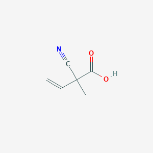 molecular formula C6H7NO2 B8446034 2-Cyano-2-methyl-but-3-enoic acid 