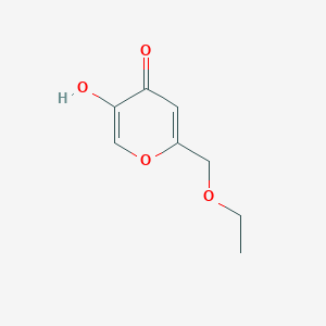 molecular formula C8H10O4 B8446049 2-Ethoxymethyl-5-hydroxy-gamma-pyrone CAS No. 135100-43-5
