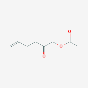 molecular formula C8H12O3 B8446055 Acetic acid 2-oxo-5-hexenyl ester 
