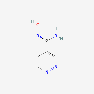 molecular formula C5H6N4O B8446069 N'-Hydroxypyridazine-4-carboximidamide 