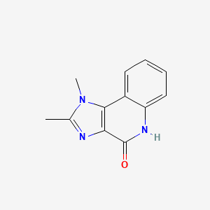 molecular formula C12H11N3O B8446108 1,2-dimethyl-4-hydroxy-1H-imidazo[4,5-c]quinoline 