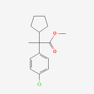 molecular formula C15H19ClO2 B8446116 Methyl 2-(4-chlorophenyl)-2-cyclopentylpropanoate 