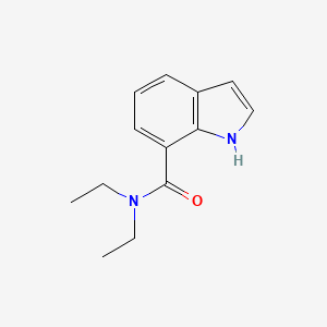 molecular formula C13H16N2O B8446119 1H-indole-7-carboxylic acid diethylamide 