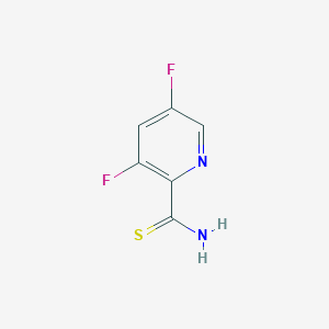 molecular formula C6H4F2N2S B8446135 3,5-Difluoropyridine-2-carbothioamide 