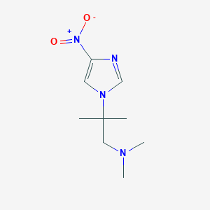 molecular formula C9H16N4O2 B8446141 Dimethyl-[2-methyl-2-(4-nitro-imidazol-1-yl)-propyl]-amine 