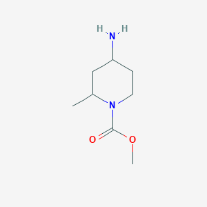 molecular formula C8H16N2O2 B8446155 Methyl 4-amino-2-methyl-1-piperidinecarboxylate 