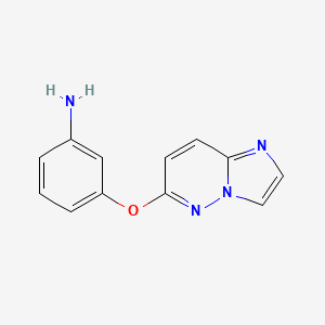 molecular formula C12H10N4O B8446163 3-(Imidazo[1,2-b]pyridazin-6-yloxy)aniline 