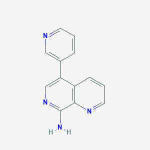 molecular formula C13H10N4 B8446248 5-Pyridin-3-yl-[1,7]naphthyridin-8-ylamine 