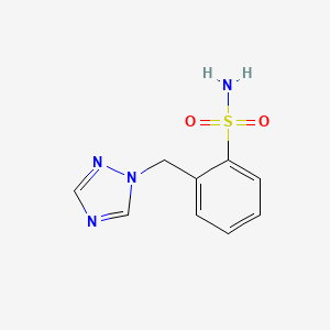 molecular formula C9H10N4O2S B8446251 2-[(1H-1,2,4-triazol-1yl)methyl]benzenesulfonamide 