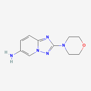 molecular formula C10H13N5O B8446300 2-Morpholin-4-yl-[1,2,4]triazolo[1,5-a]pyridin-6-amine 
