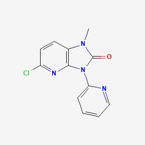 molecular formula C12H9ClN4O B8446470 1H-Imidazo(4,5-b)pyridin-2(3H)-one, 5-chloro-1-methyl-3-(2-pyridyl)- CAS No. 71008-58-7