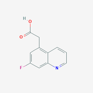 molecular formula C11H8FNO2 B8446493 2-(7-Fluoroquinolin-5-yl)acetic acid 