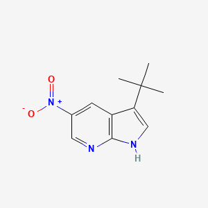 molecular formula C11H13N3O2 B8446592 3-tert-butyl-5-nitro-1H-pyrrolo[2,3-b]pyridine 