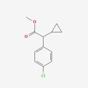 molecular formula C12H13ClO2 B8446632 Methyl 2-cyclopropyl-2-(4-chlorophenyl)acetate 