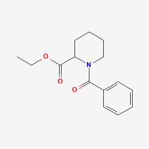 molecular formula C15H19NO3 B8446641 Ethyl-1-benzoyl-piperidine-2-carboxylate CAS No. 162648-35-3